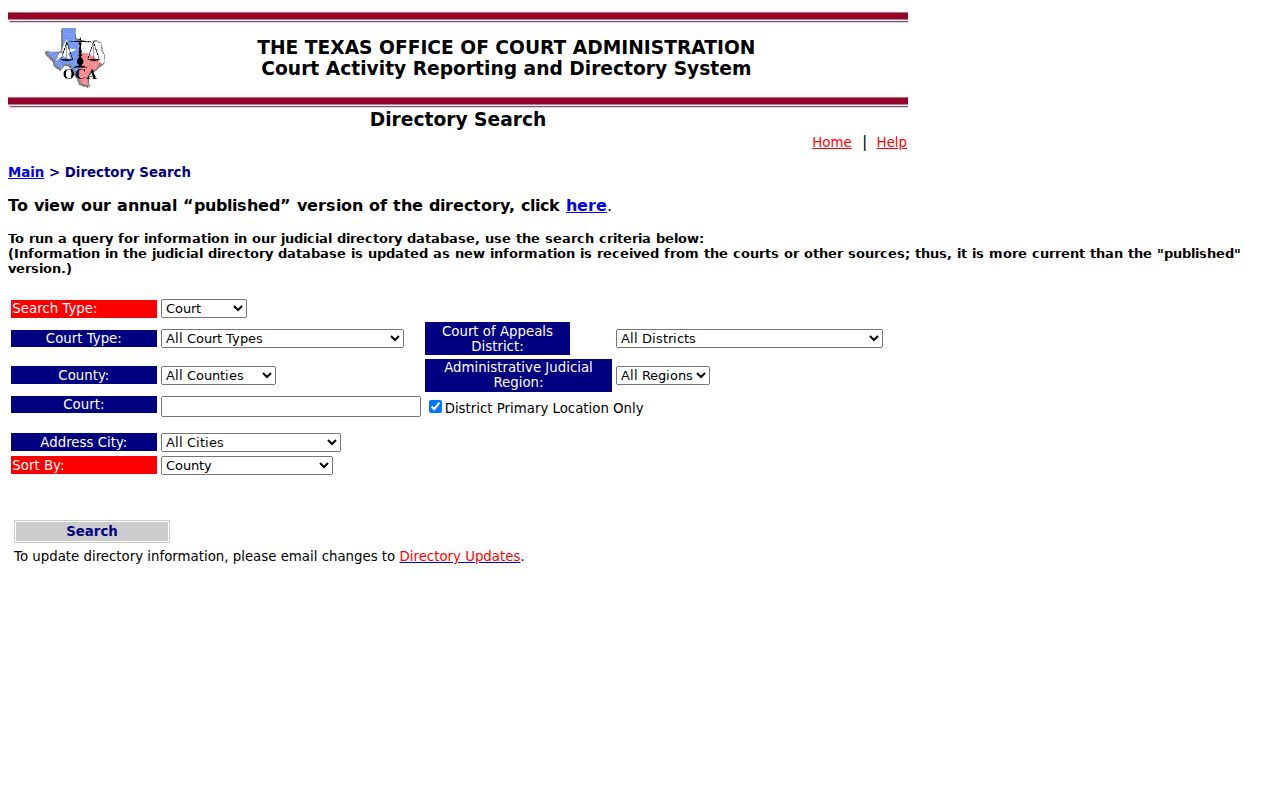 Scurry County arrest warrant court routing in the court directory search